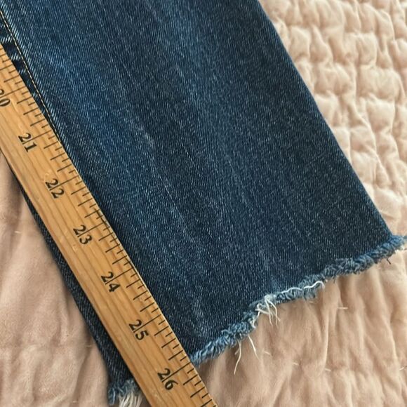 rag & bone Distressed Straight Leg Jeans - Dark Blue 26 - Picture 8 of 9